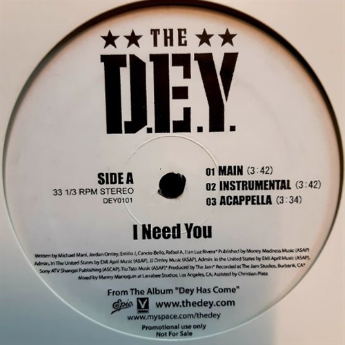 I NEED YOU / AND I MISS YOU (USED)
