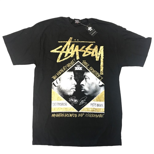 新品 STUSSY x MANHATTAN RECORDS Tシャツ L 黒