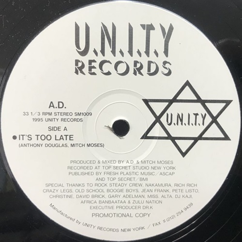 IT'S TOO LATE (USED)