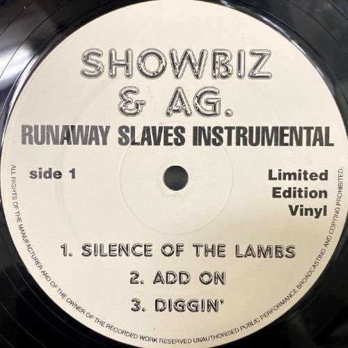 RUNAWAY SLAVE INSTRUMENTALS (USED)
