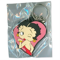 RUBBER KEYCHAIN (BETTY BOOP HEART)