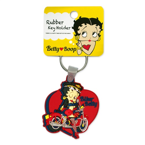 BETTY BOOP RUBBER KEY HOLDER (BIKER)