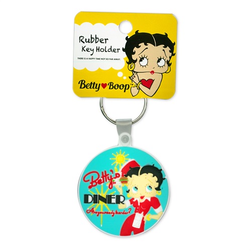 BETTY BOOP RUBBER KEY HOLDER (DINER)