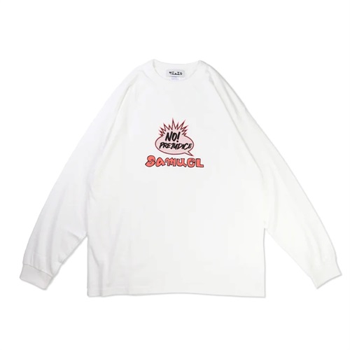 (L: WHITE) NO! PREJUDICE LONG SLEEVE TEE