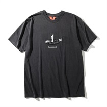 SWAMPED TEE DYED BLACK - SIZE M