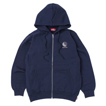 XL:NAVY EMB FULL ZIP HOODIE