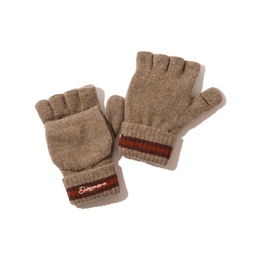 STRIPED MITTEN (BROWN)