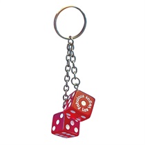 LAS VEGAS TWIN DICE KEYRING (RED)