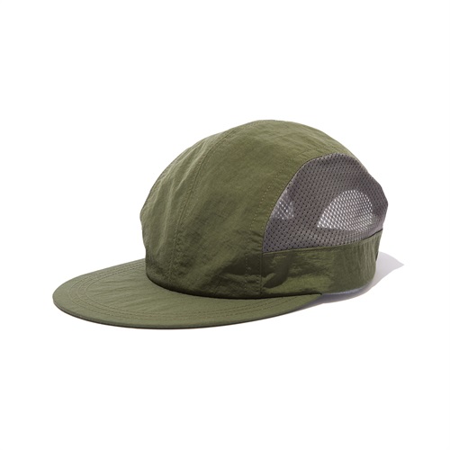 RIPSTOP SIDE-MESH LONG BILL CAP (MOSS GREEN)