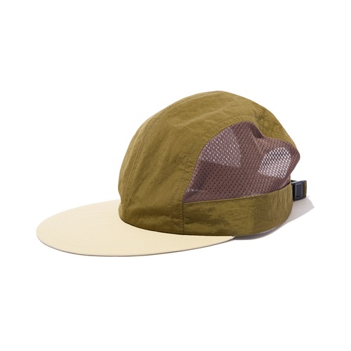 RIPSTOP SIDE-MESH LONG BILL CAP (KHAKI)