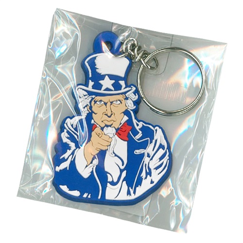RUBBER KEYCHAIN (UNCLE SAM)