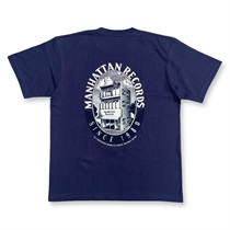 M STORE LABEL TEE NAVY (S)