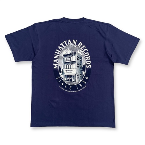 M STORE LABEL TEE NAVY (L)