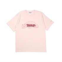 (PINK: M) SAMUEL × SHIMAO MAHO CAT LOGO S/S TEE