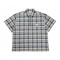 (GREEN CHECK: XL) SAMUEL HALF ZIP S/S WORK SHIRTS