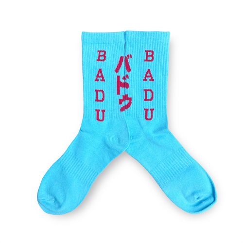 BADU KANJI SOCKS (LIGHT BLUE)
