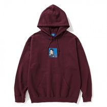 (BURGUNDY: M) LAURYN HILL BOXED HOODIE