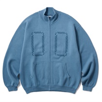 ROPE ZIP SWEATER - SLATE BLUE (SIZE: M)