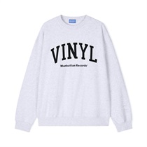(LIGHT GREY - S) MR VINYL LOGO CREW NECK