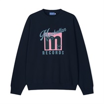 (NAVY - S) MR SCRIPT LOGO CREW NECK