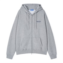 [LUN] ロゴ ジップアップジャケット CLASSIC+LOGO+ZIP+UP+HOODIE | (GREY-XL)CLASSICLOGOZIPUPHOODIE