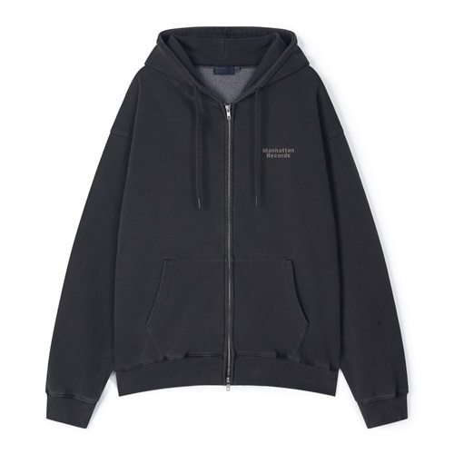 (CHARCOAL - S) CLASSIC LOGO PM ZIP UP HOODIE