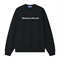 (WASHED BLACK - S) MR LOGO WASHED CREW NECK