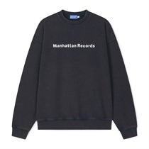 (WASHED NAVY - S) MR LOGO WASHED CREW NECK