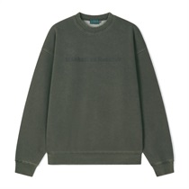 (WASHED OLIVE - S) MR LOGO WASHED CREW NECK