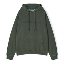 (WASHED OLIVE - M) MR LOGO WASHED HOODIE