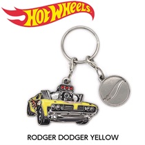 HOT WHEELS METAL KEY CHAIN (RODGER DODGER YELLOW)