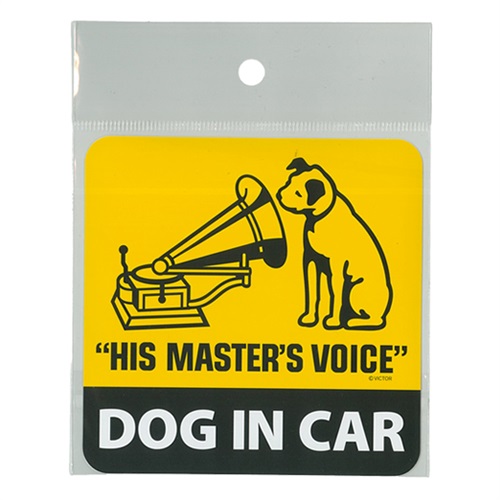 NIPPER DOG IN CAR STICKER