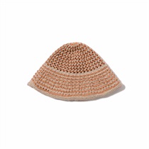 COTTON CROCHE KNIT HAT (ORANGE)