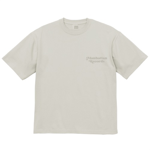 M RETRO FONT EMBROIDERY TEE FROST GRAY (L)