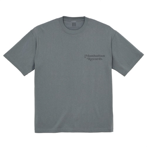 M RETRO FONT EMBROIDERY TEE STONE GREEN (L)