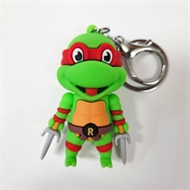 3D RUBBER KEYCHAIN (TURTLES RAPHAEL)