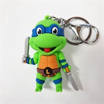 3D RUBBER KEYCHAIN (TURTLES LEONARDO)