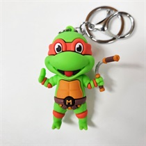 3D RUBBER KEYCHAIN (TURTLES MICHELANGELO)