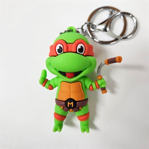 3D RUBBER KEYCHAIN (TURTLES MICHELANGELO)