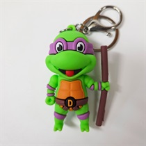 3D RUBBER KEYCHAIN (TURTLES DONATELLO)