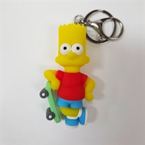 3D RUBBER KEYCHAIN (BART SIMPSON)