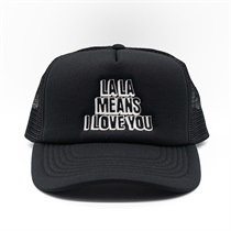 LALA MEANS MESH CAP (BLACK×WHITE)