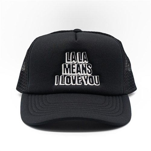 LALA MEANS MESH CAP (BLACK×WHITE)