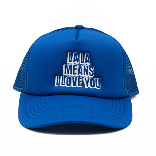 LALA MEANS MESH CAP (BLUE×WHITE)