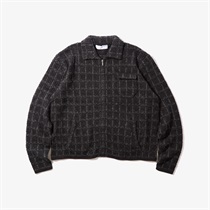 TWEED KNIT DRIZZLER JACKET (BLACK - L)