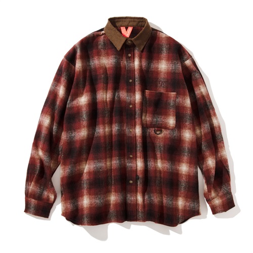 GRAND BROWN SHIRT (BURGUNDY: L)
