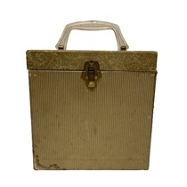 VINTAGE 45’S RECORD CASE (GOLD) (USED)
