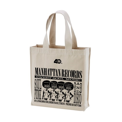 MANHATTAN 40th: 復刻ショッパー CANVAS TOTE BAG (NATURAL X BLACK)